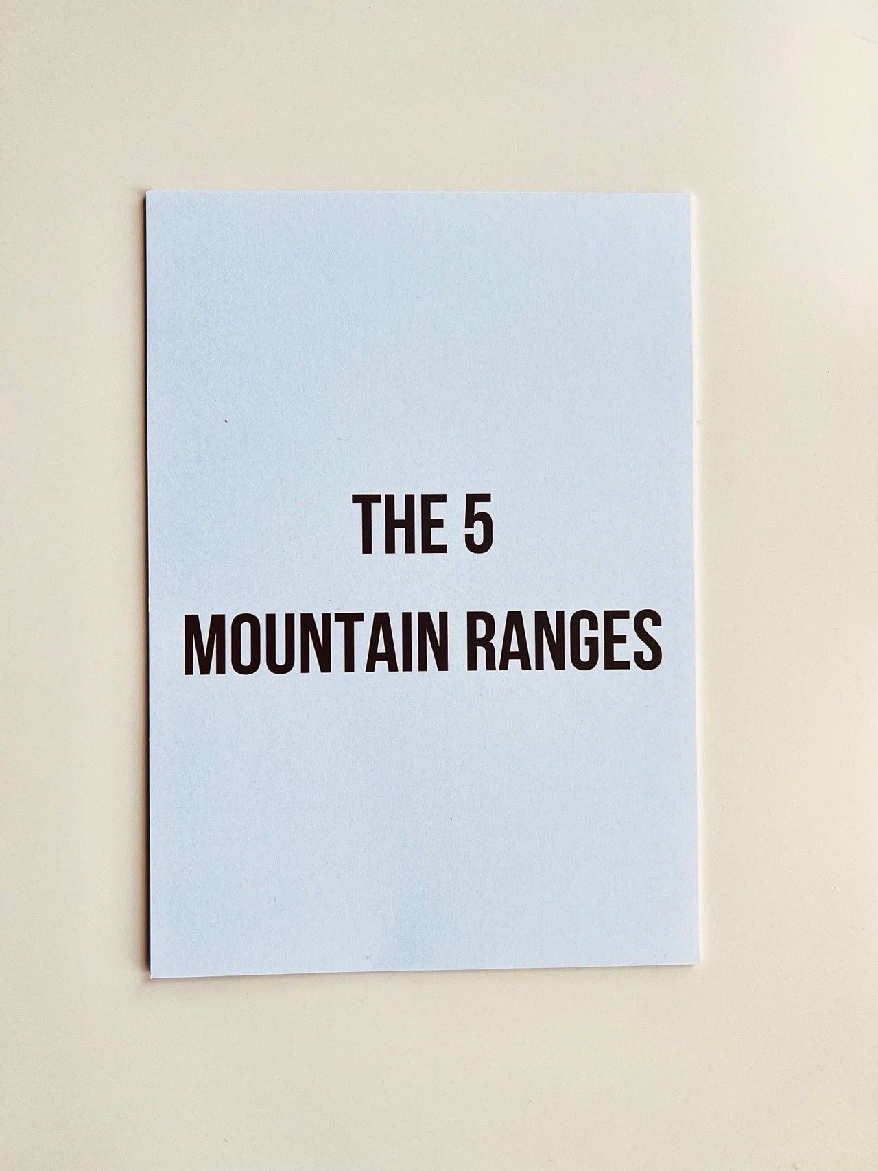 The 5 Mountain Ranges - coloring pages