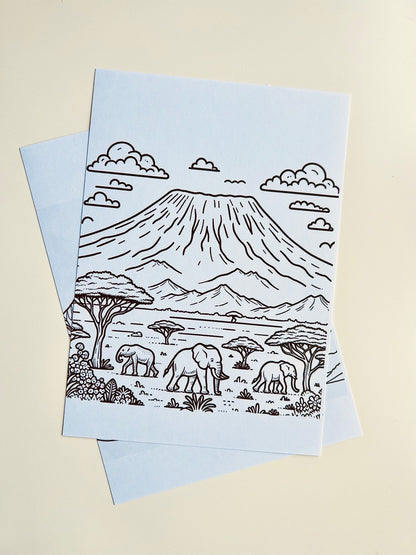 The 5 Mountain Ranges - coloring pages