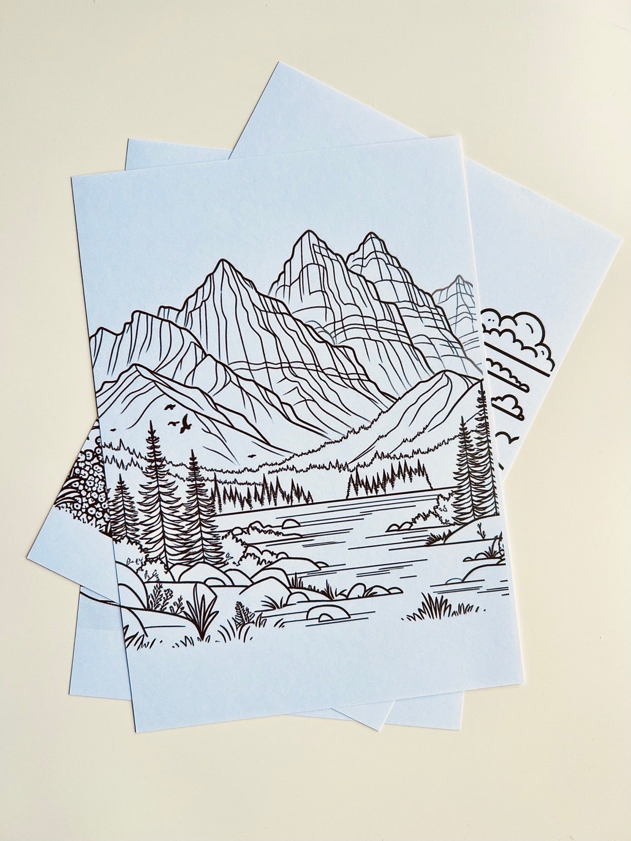 The 5 Mountain Ranges - coloring pages