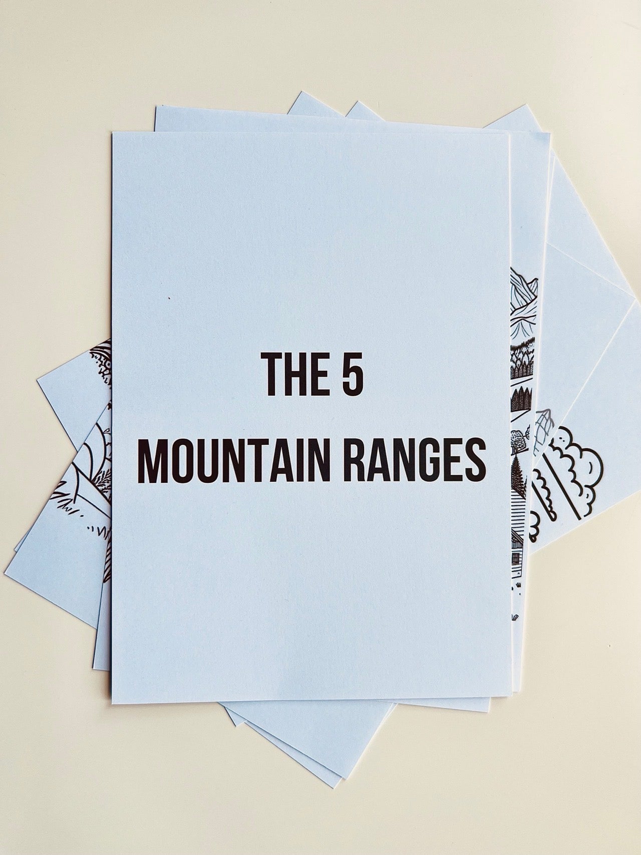 The 5 Mountain Ranges - coloring pages